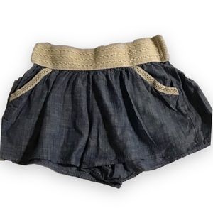 Just Be Comfortable Blue Denim looking Cotton Pull on Shorts